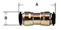 Nickel Plated Brass Push In Metric Bulkhead Union Diagram